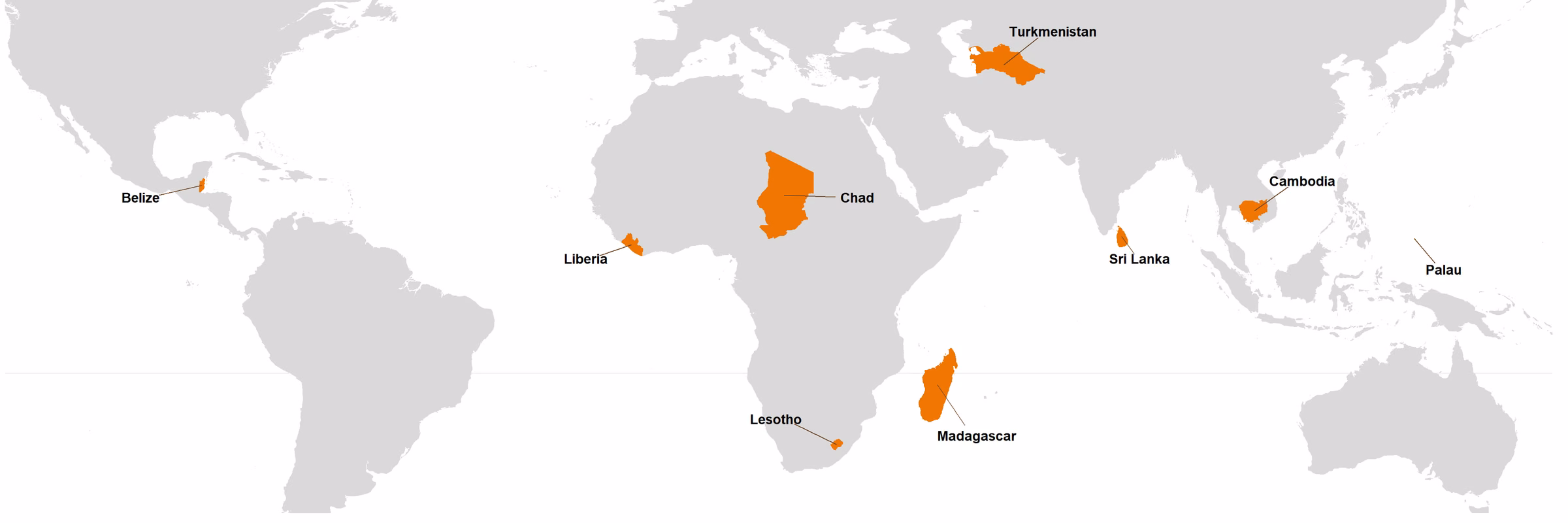 DS4LDN Pilot Countries Map