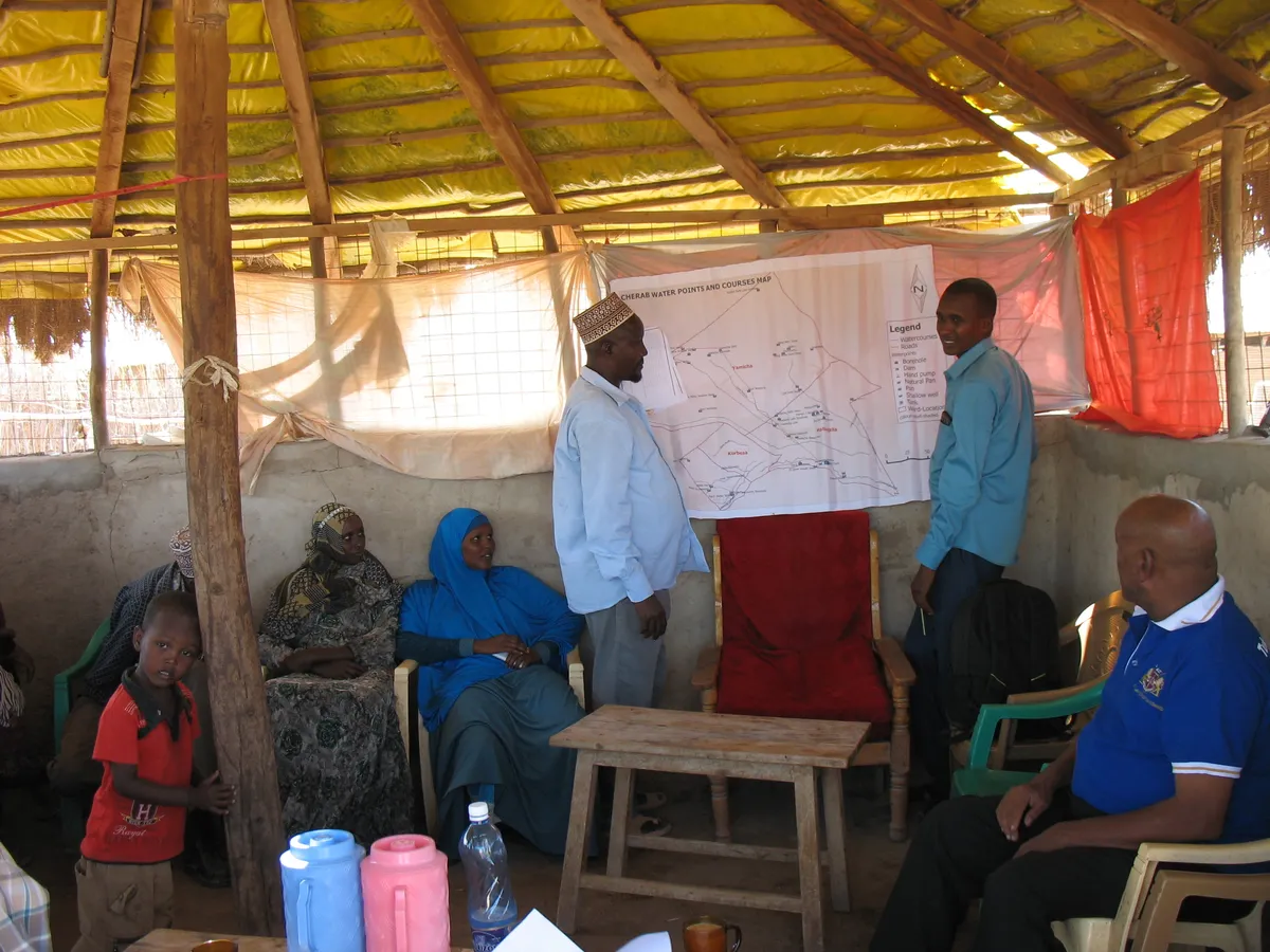 Participatory mapping of community rangeland resources (Ibrahim Jarso, Mercy Corps, Isiolo, Kenya)