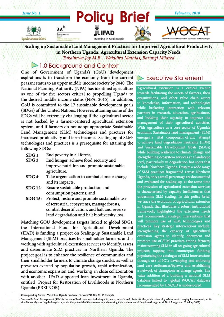 SLM Policy Brief Uganda