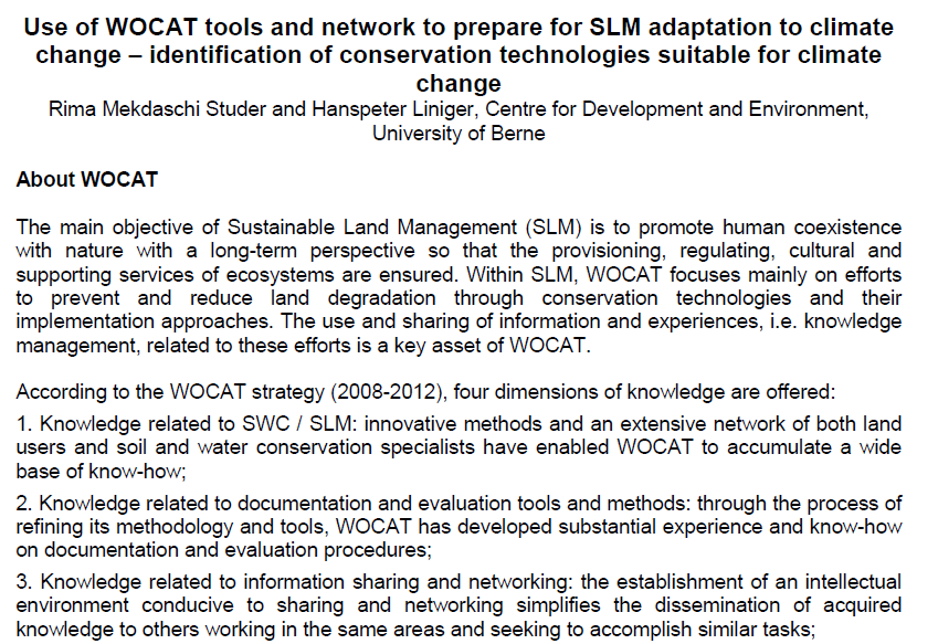 Use of WOCAT tools and network to prepare for SLM adaptation to CC.PNG