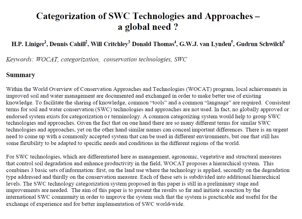 categorization of SWC technologies and approaches a global need..PNG